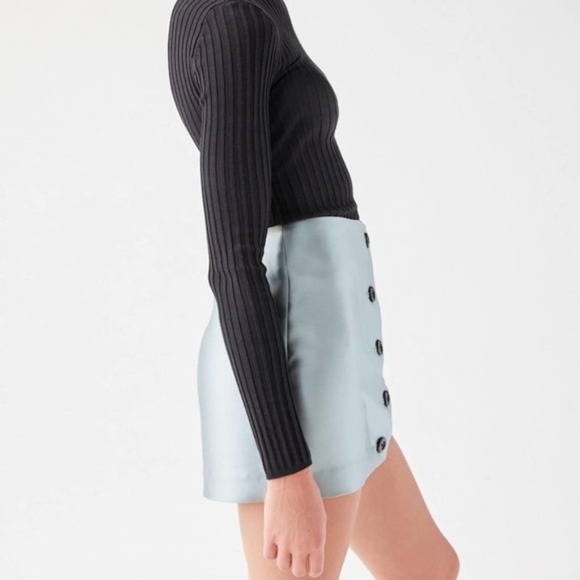 Urban Outfitters Florence Taffeta Button Mini Skirt - Picture 4 of 9